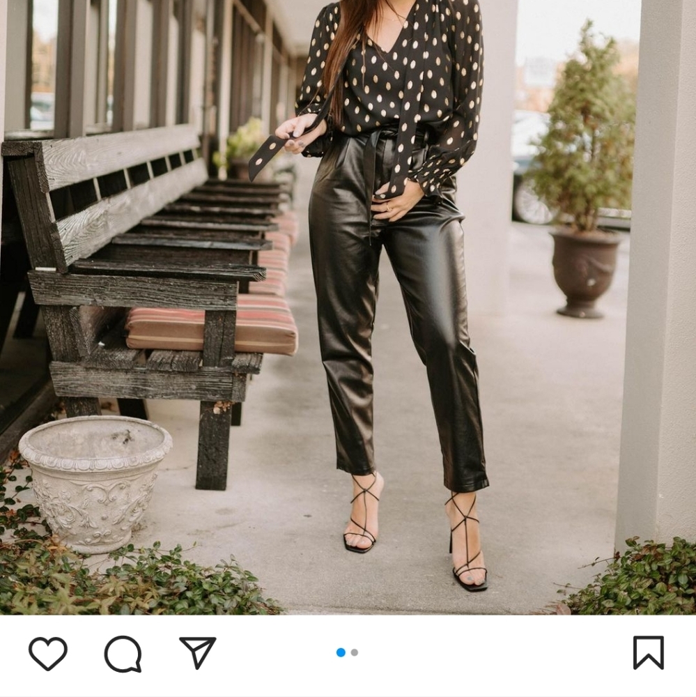 Vegan Leather Pants Size L